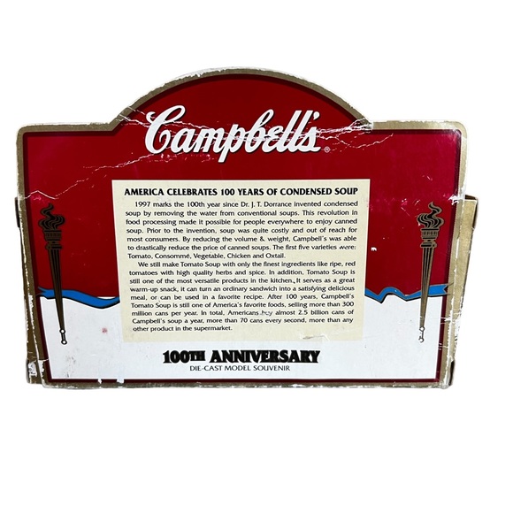 Campbell’s 100th Anniversary Tomato Soup Die Cast Model Van Collectable Souvenir - Picture 3 of 5